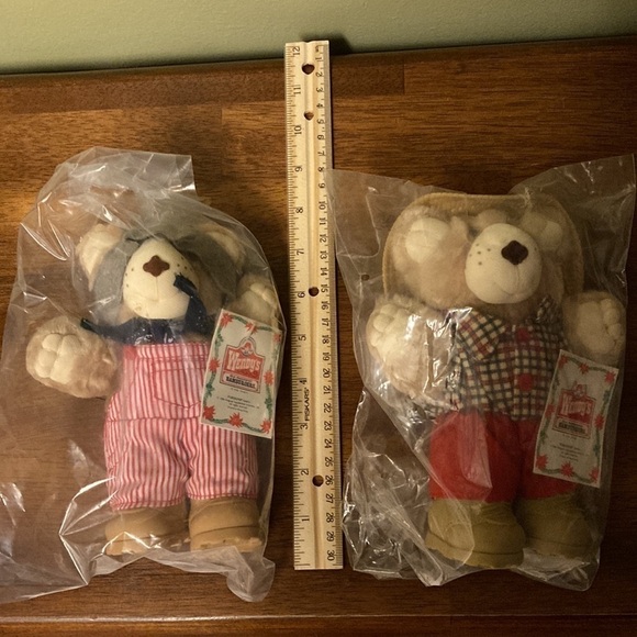 NEW IN PACKAGING! VINTAGE WENDY'S FURSKIN BEARS - Picture 13 of 13